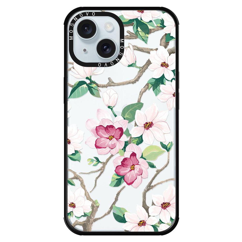 Magnolia Phone Case - iPhone 15 Case - MOSNOVO