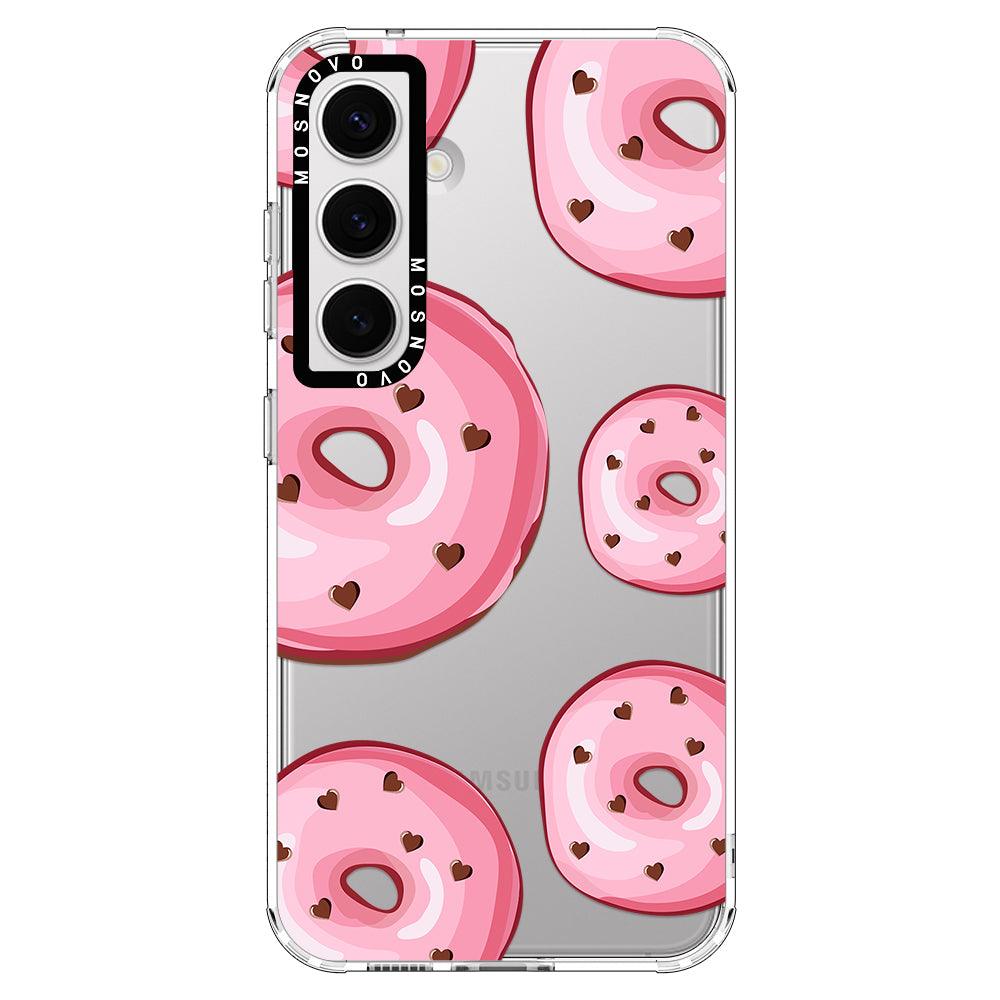 Pink Donuts Phone Case - Samsung Galaxy S24 Case - MOSNOVO