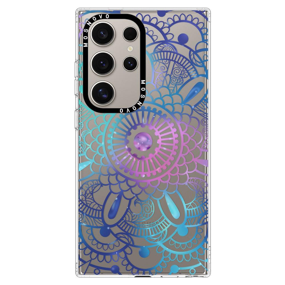 Violet Blue Mandala Phone Case - Samsung Galaxy S24 Ultra Case - MOSNOVO