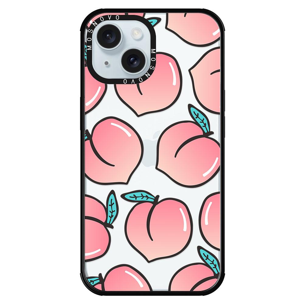 Cute Peach Phone Case - iPhone 15 Plus Case - MOSNOVO