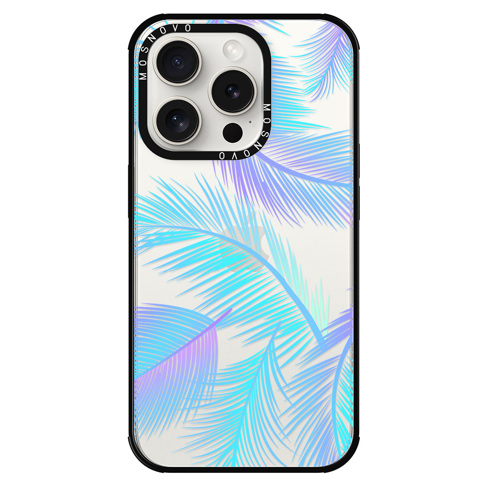 Gradient Tropical Palm Leaf Phone Case - iPhone 15 Pro Case - MOSNOVO