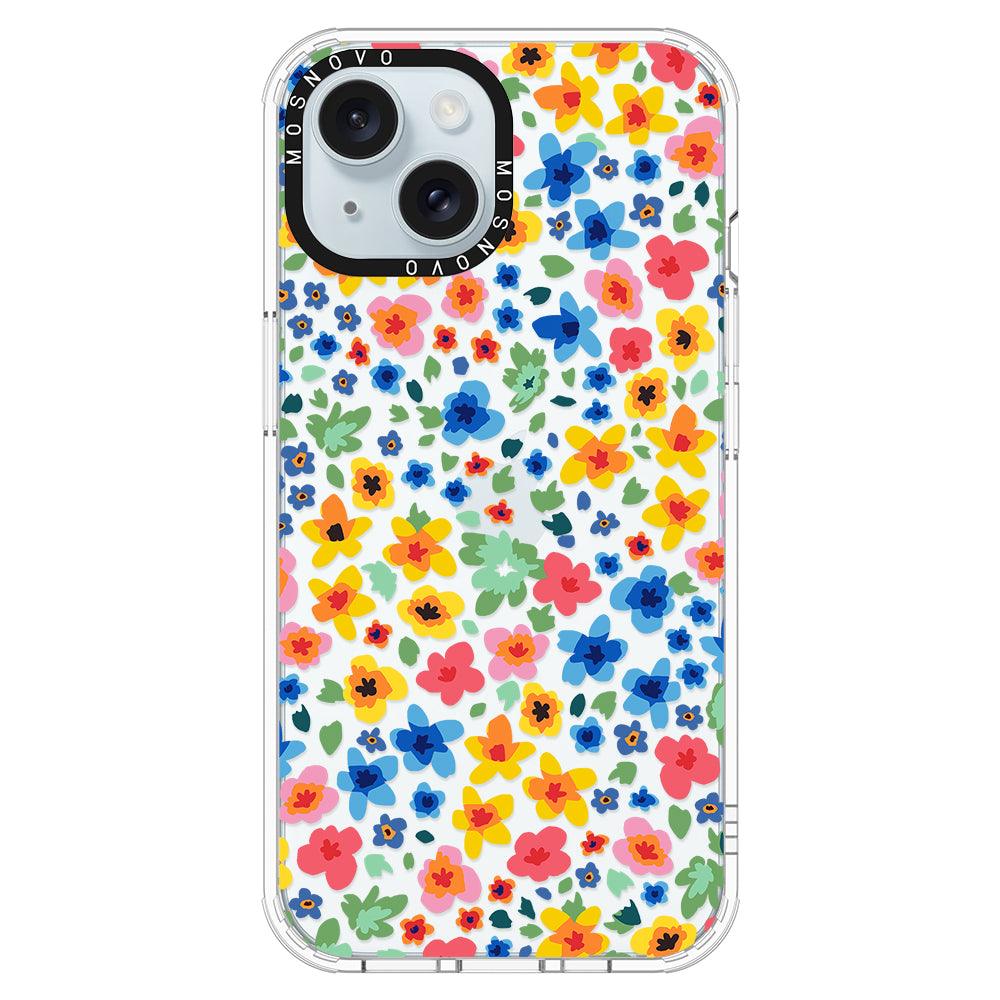 Lovely Floral Flower Phone Case - iPhone 15 Plus Case - MOSNOVO