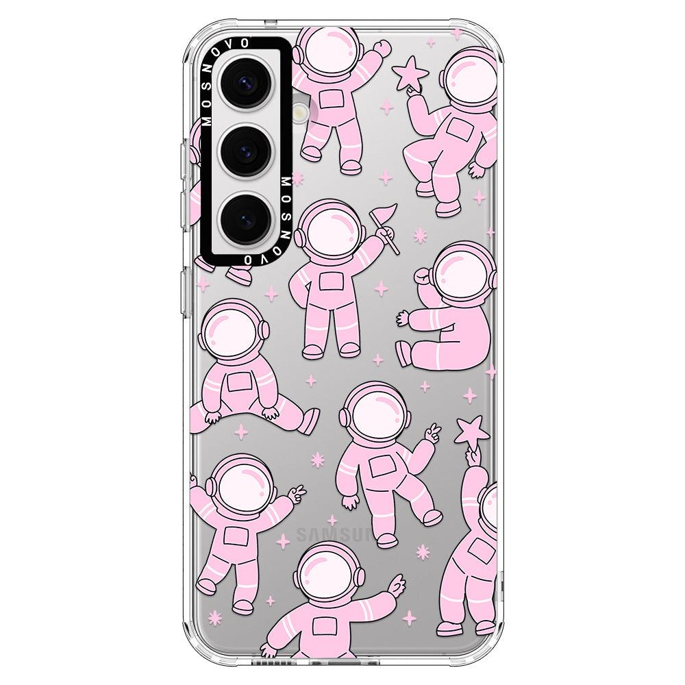 Pink Astronaut Phone Case - Samsung Galaxy S24 Plus Case