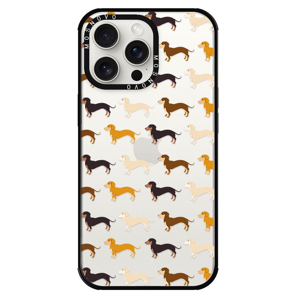 Cute Dachshund Phone Case - iPhone 15 Pro Max Case - MOSNOVO