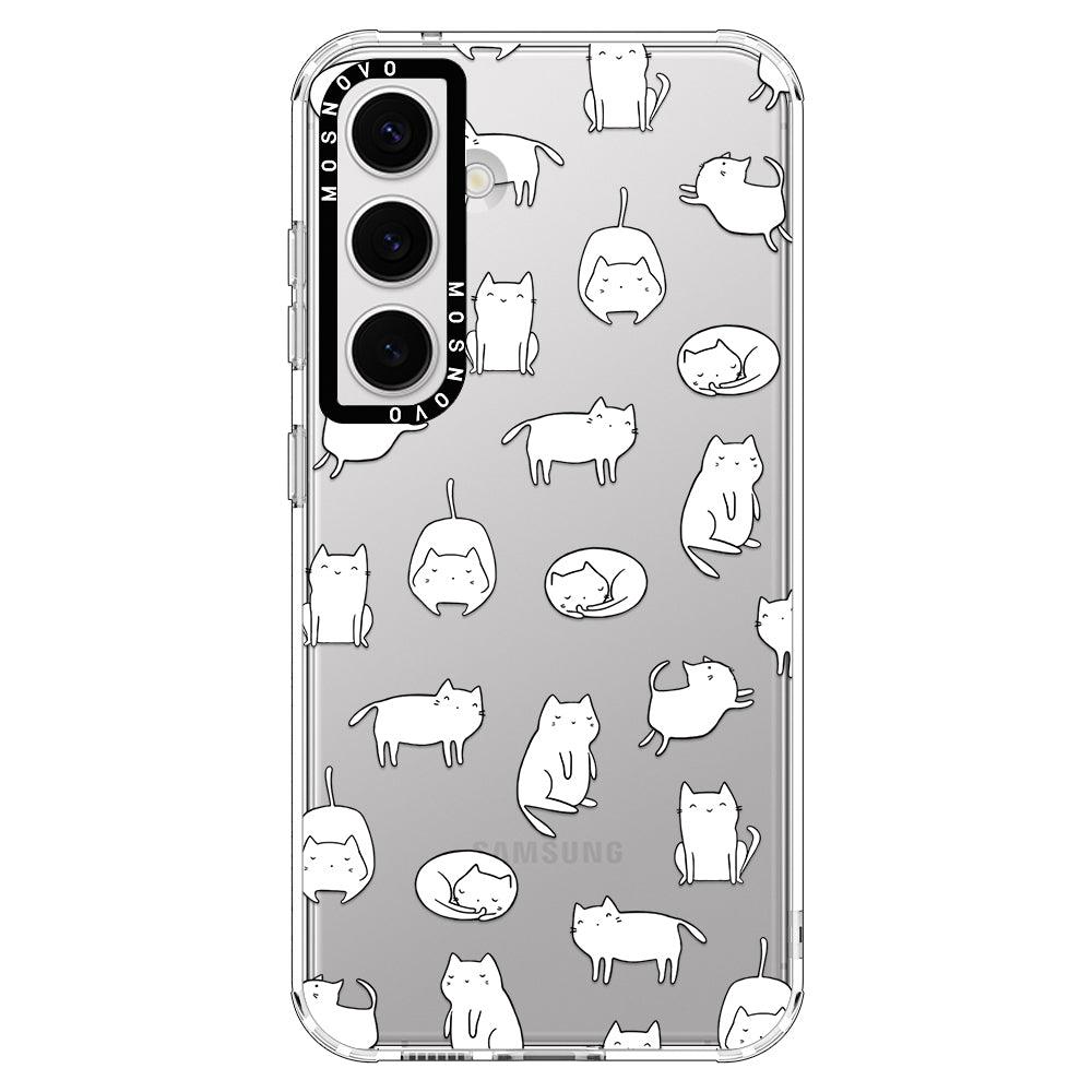 Kawaii Cat Phone Case - Samsung Galaxy S24 Case - MOSNOVO