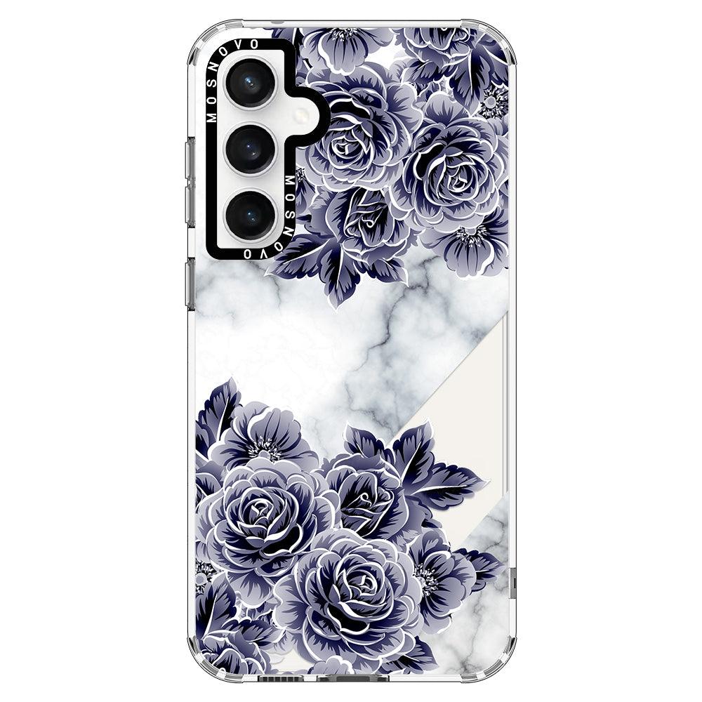 Purple Flower Marble Phone Case - Samsung Galaxy S23 FE Case