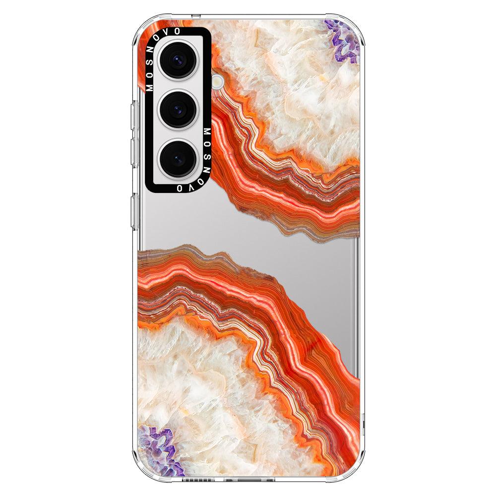 Red Agate Phone Case - Samsung Galaxy S24 Case - MOSNOVO