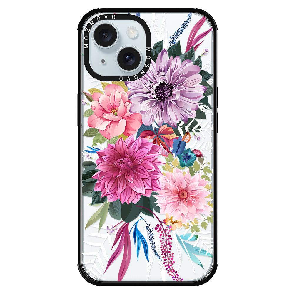 Dahlia Bloom Phone Case - iPhone 15 Case - MOSNOVO