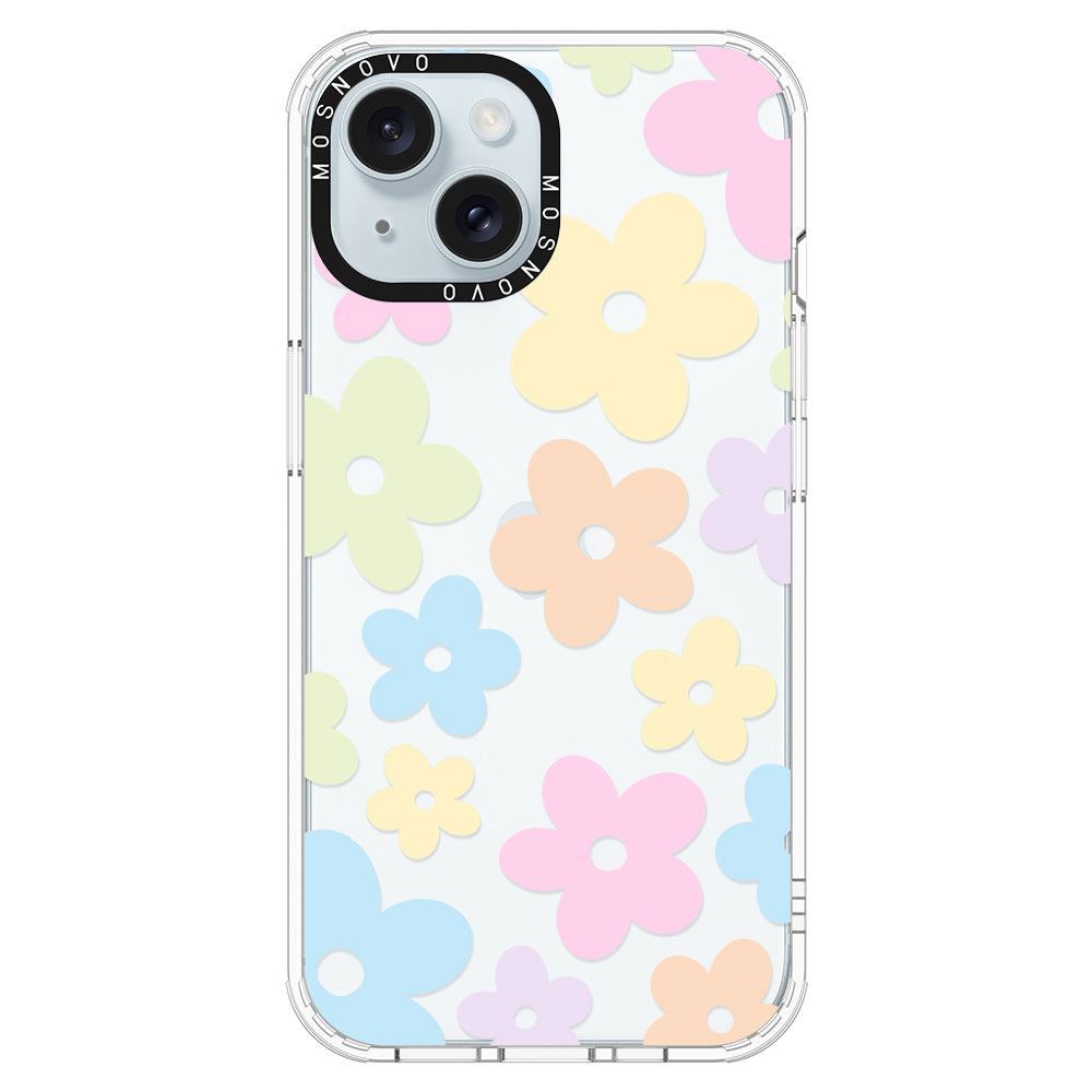 Pastel Flower Phone Case - iPhone 15 Case - MOSNOVO