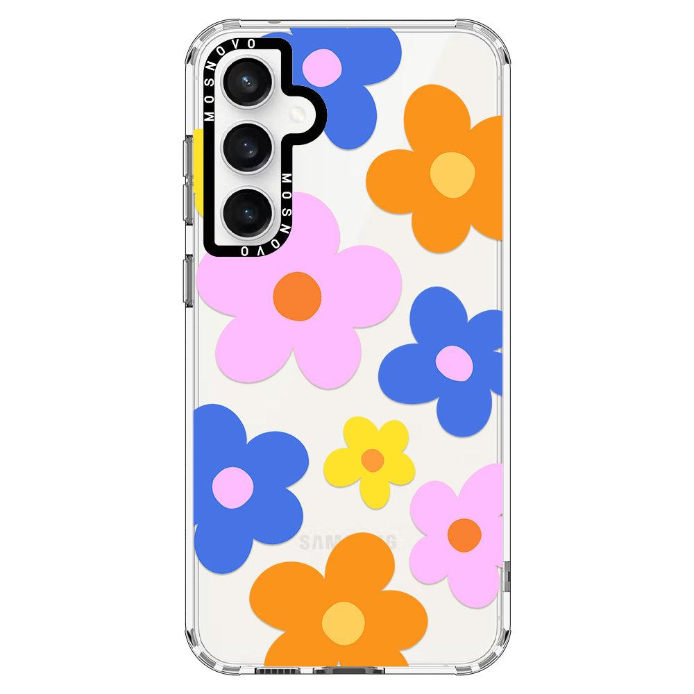 60's Groovy Flower Phone Case - Samsung Galaxy S23 FE Case