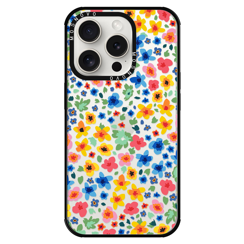 Lovely Floral Flower Phone Case - iPhone 15 Pro Case - MOSNOVO