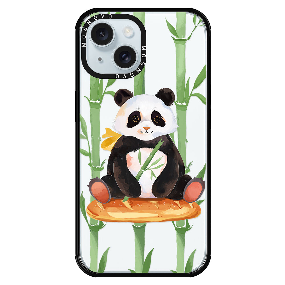 Bamboo Panda Phone Case - iPhone 15 Plus Case - MOSNOVO