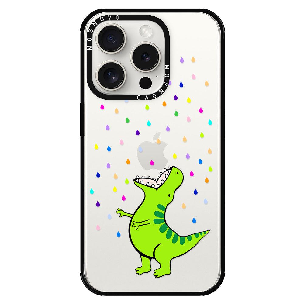 Rainbow Dinosaur Phone Case - iPhone 15 Pro Case - MOSNOVO