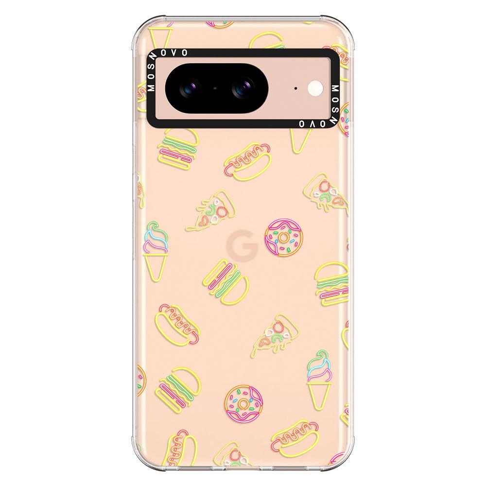 Neon Burgers Phone Case - Google Pixel 8 Case - MOSNOVO