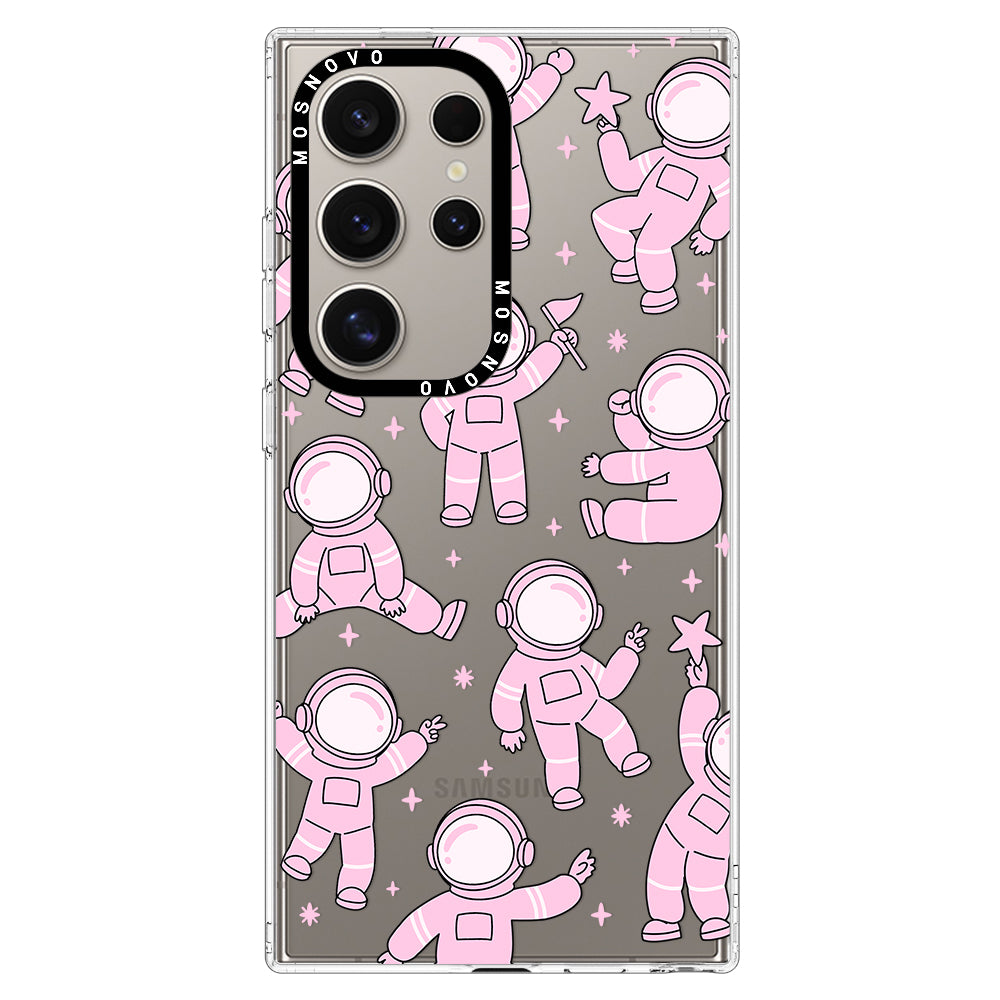 Pink Astronaut Phone Case - Samsung Galaxy S24 Ultra Case
