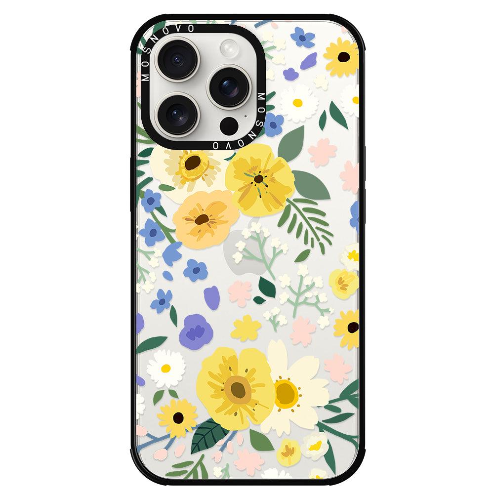 Spring Wild Floral Phone Case - iPhone 15 Pro Max Case - MOSNOVO