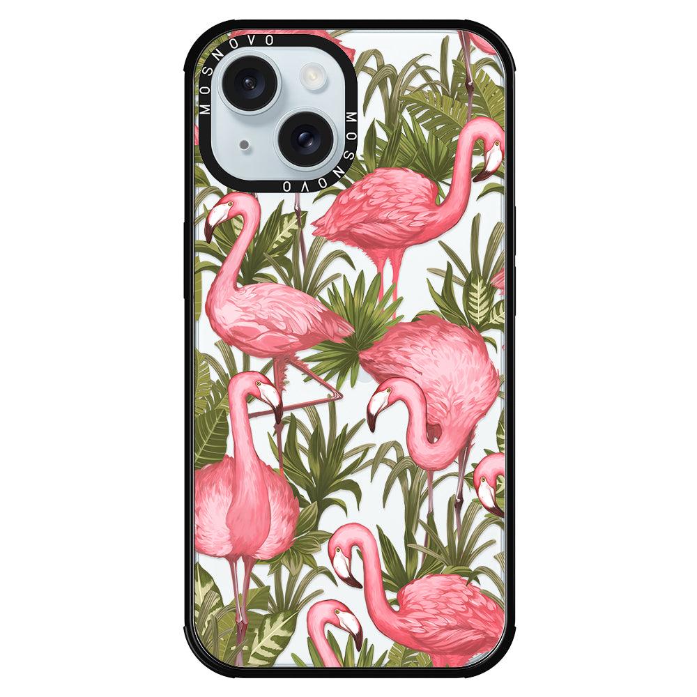 Jungle Flamingo Phone Case - iPhone 15 Case - MOSNOVO