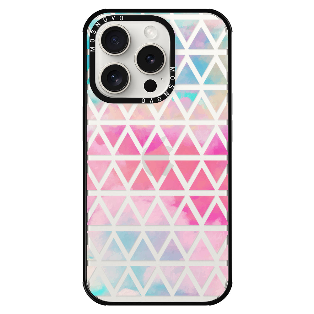 Gradient Triangles Phone Case - iPhone 15 Pro Case - MOSNOVO