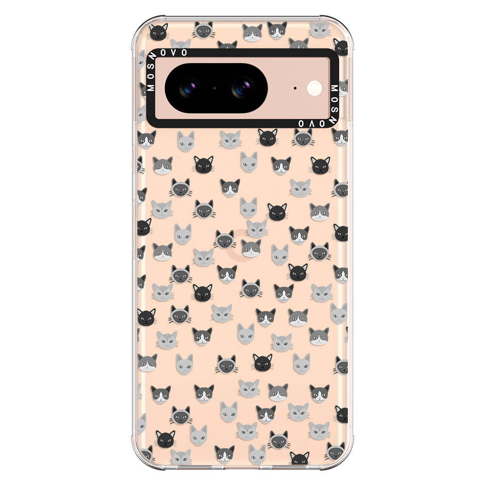 Cats Head Phone Case - Google Pixel 8 Case - MOSNOVO