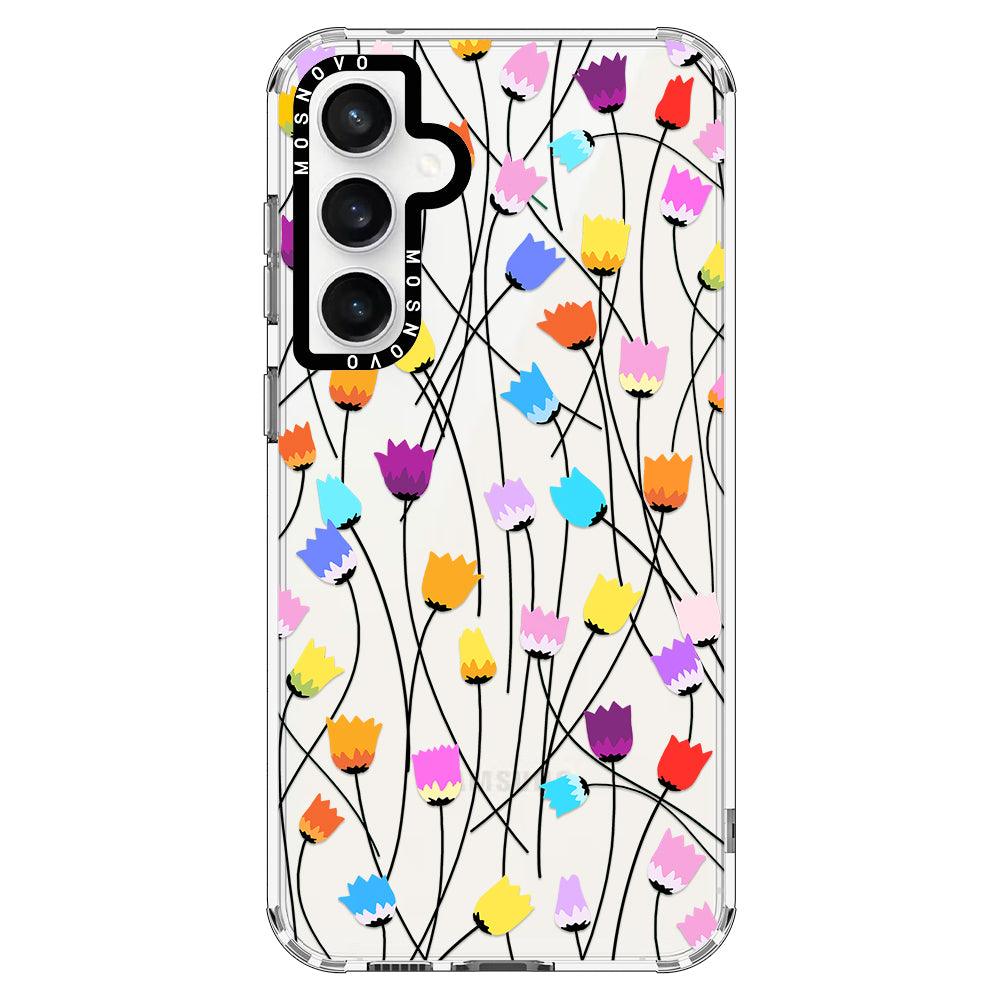 Rainbow Tulips Phone Case - Samsung Galaxy S23 FE Case