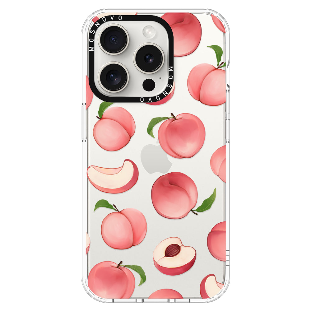 Cute Peach Phone Case - iPhone 15 Pro Case - MOSNOVO