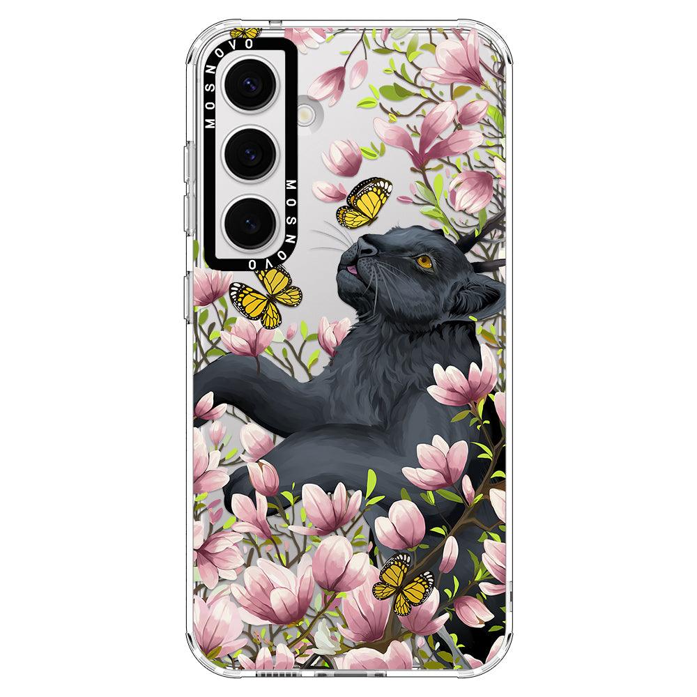 Black Panther Garden Phone Case - Samsung Galaxy S24 Case - MOSNOVO