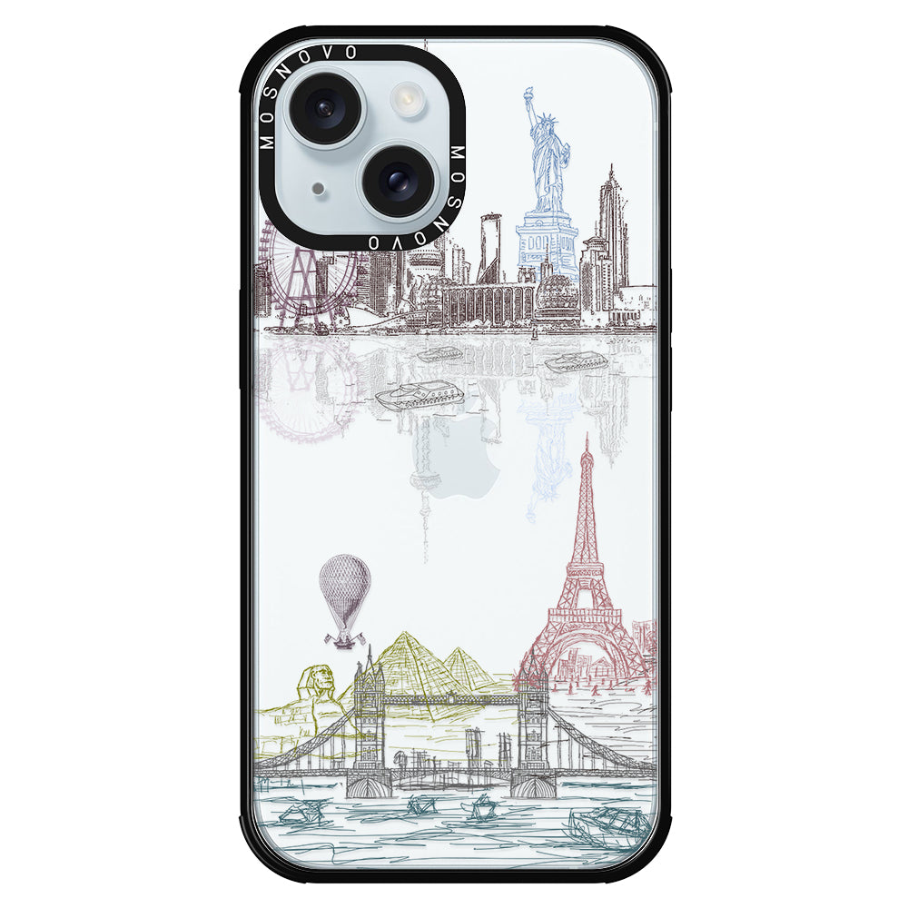 The World City Phone Case - iPhone 15 Case - MOSNOVO