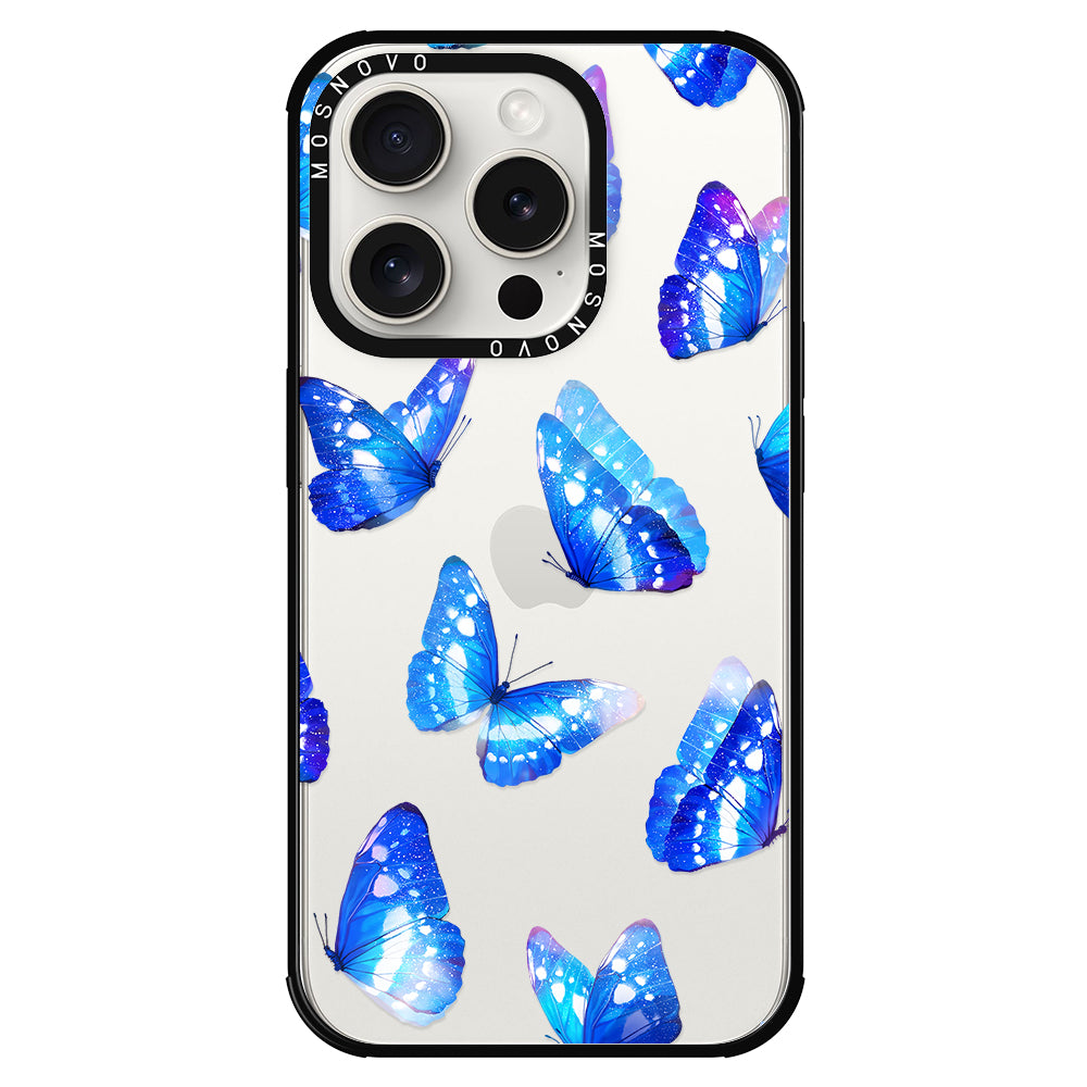 Stunning Blue Butterflies Phone Case - iPhone 15 Pro Case - MOSNOVO