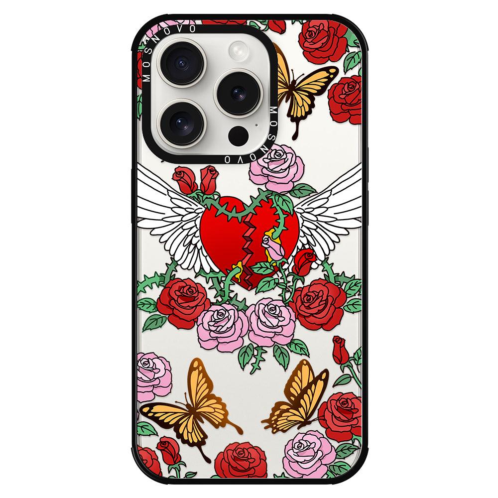 Wing Heart Phone Case - iPhone 15 Pro Case - MOSNOVO