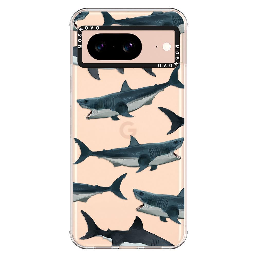 White Shark Phone Case - Google Pixel 8 Case - MOSNOVO