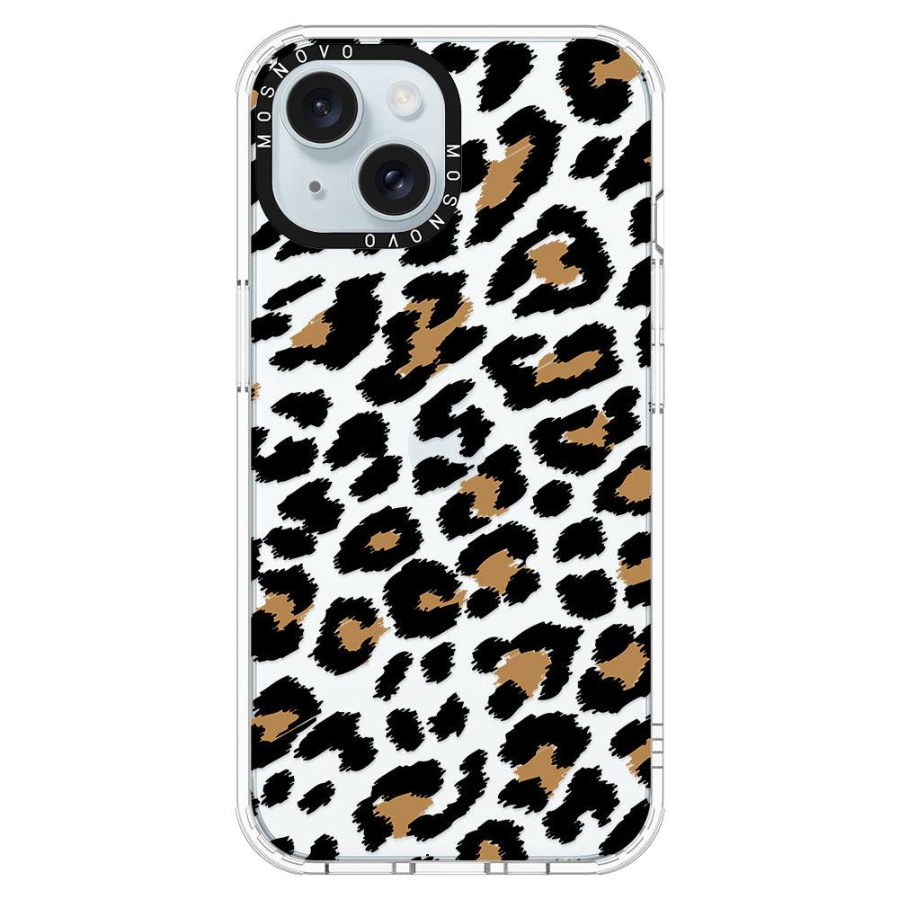 Leopard Print Phone Case - iPhone 15 Plus Case - MOSNOVO