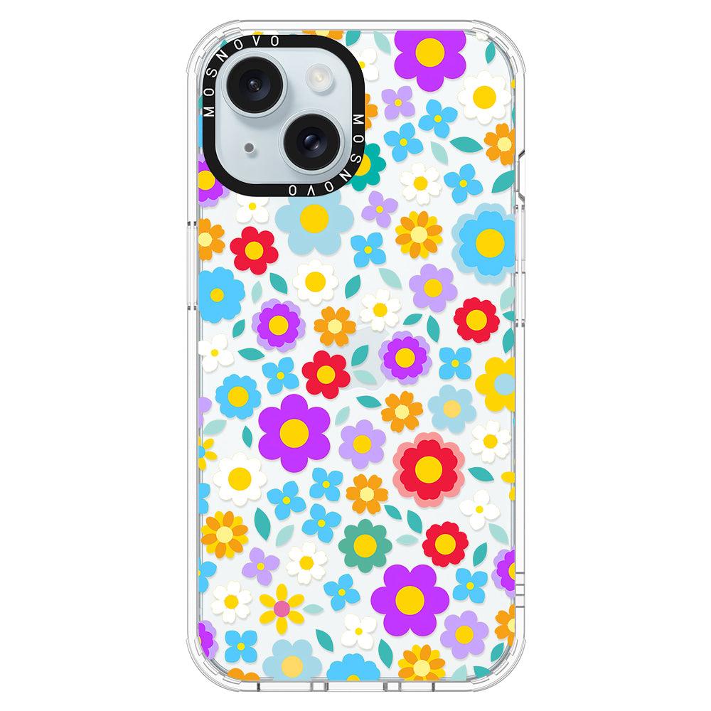 Retro Flower Phone Case - iPhone 15 Case - MOSNOVO