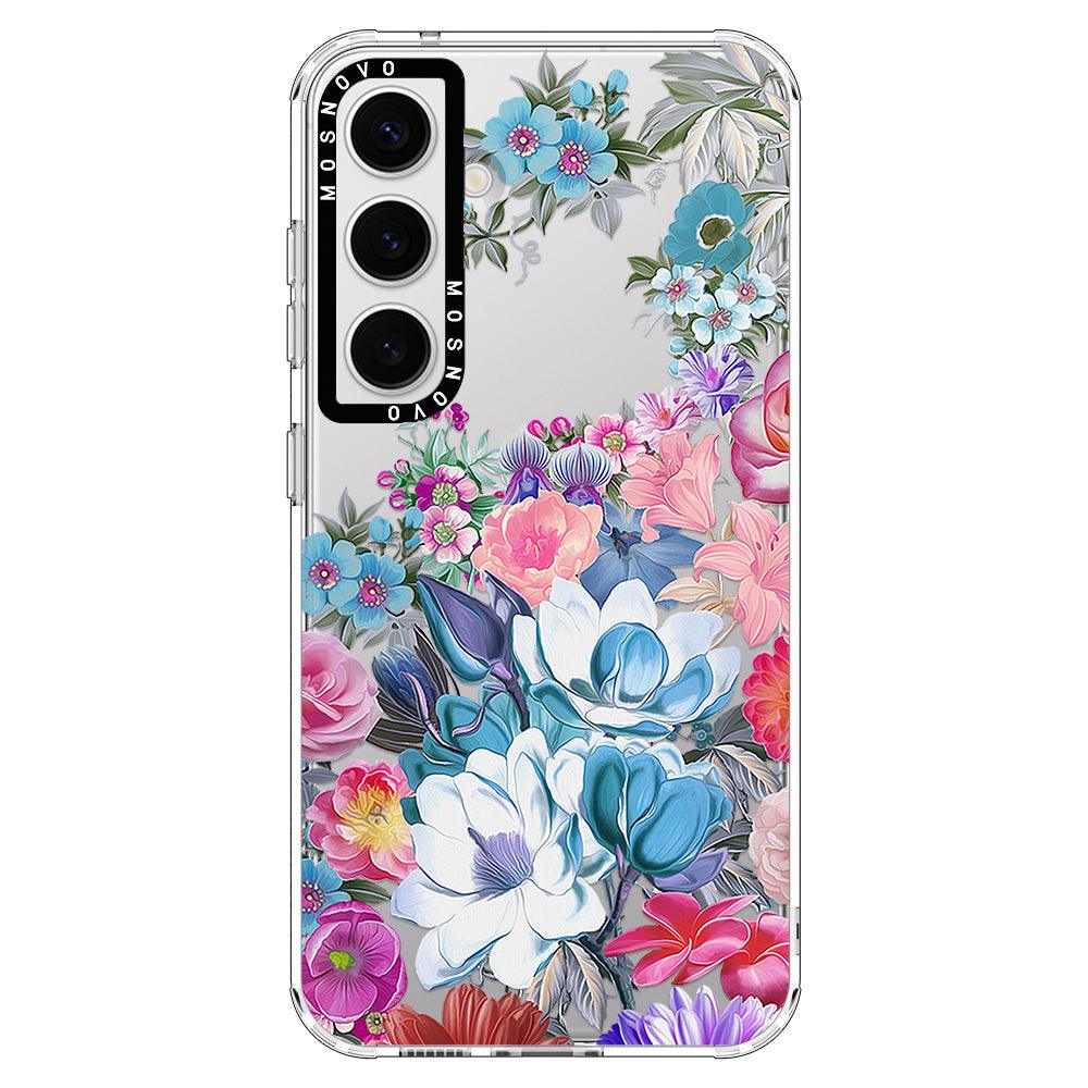 Magnolia Flower Phone Case - Samsung Galaxy S24 Plus Case - MOSNOVO