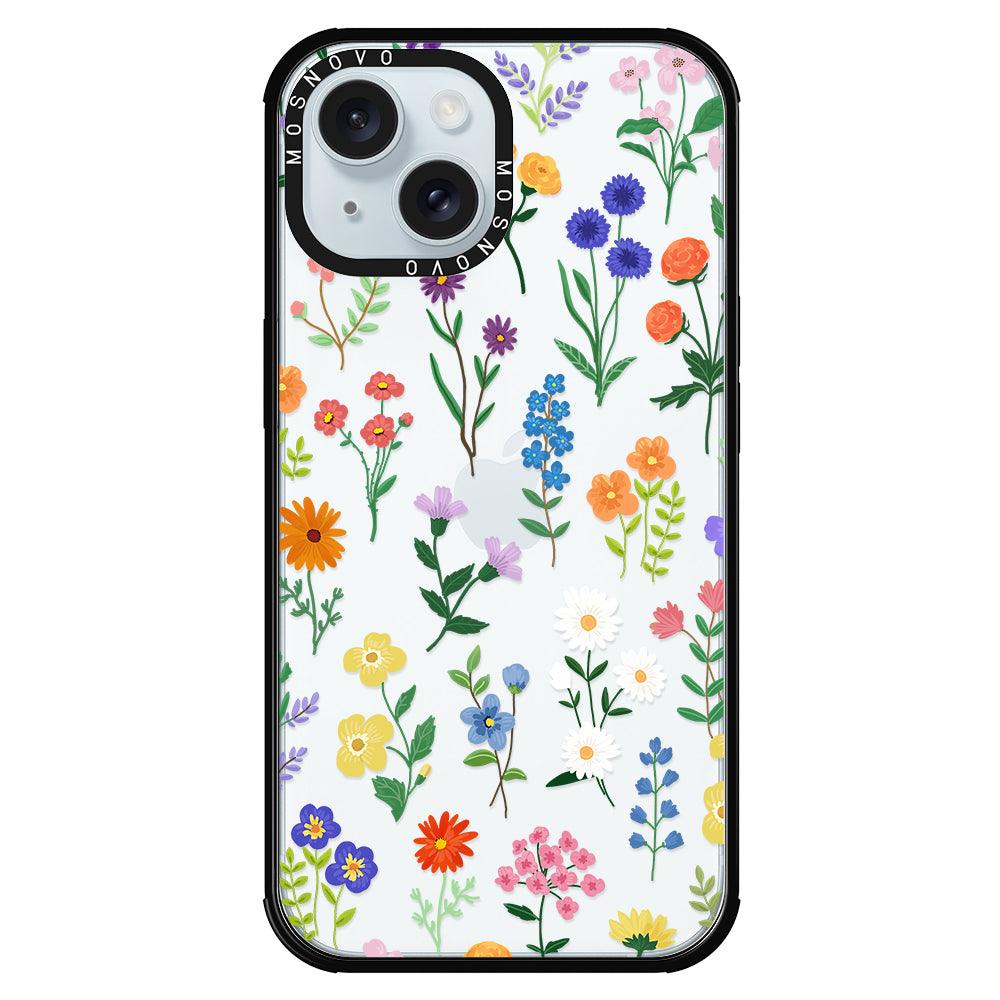 Botanical Floral Phone Case - iPhone 15 Plus Case - MOSNOVO