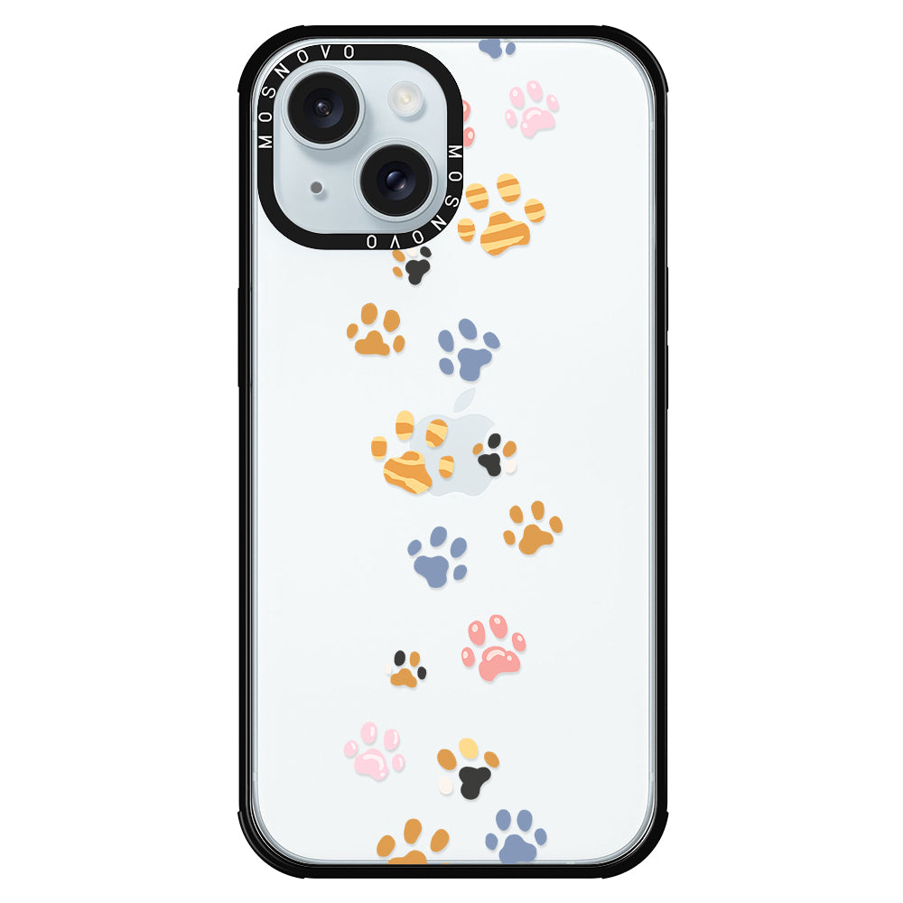 Colorful Paw Phone Case - iPhone 15 Case - MOSNOVO