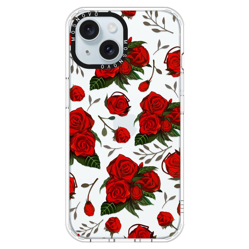 Simply Red Roses Phone Case - iPhone 15 Plus Case - MOSNOVO