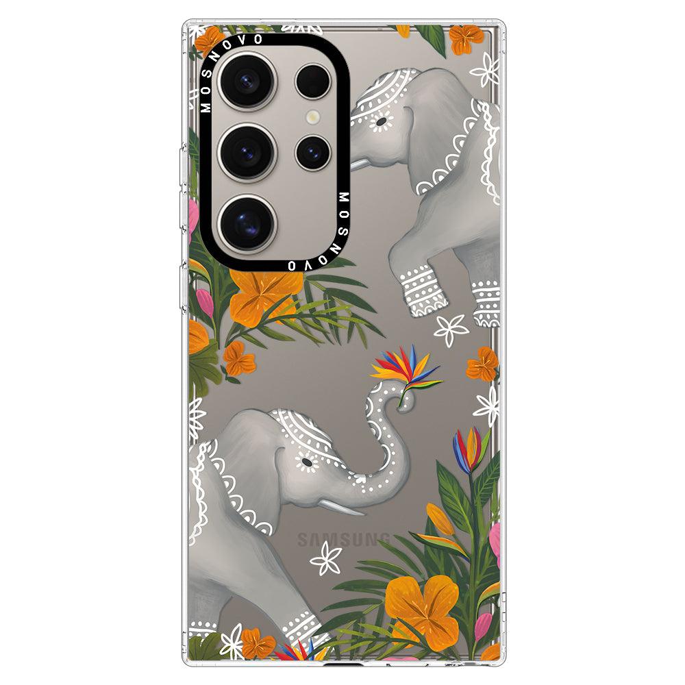 Tribal Elephant Phone Case - Samsung Galaxy S24 Ultra Case - MOSNOVO