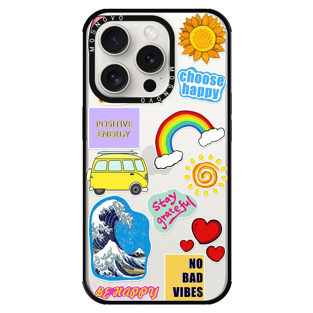 Happy Vibes Phone Case - iPhone 15 Pro Case - MOSNOVO