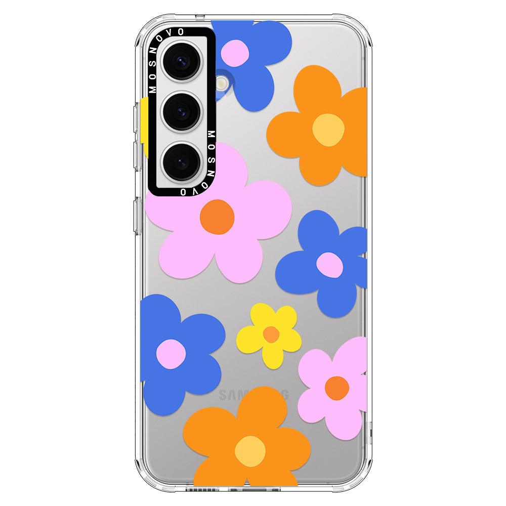 60's Groovy Flower Phone Case - Samsung Galaxy S24 Plus Case