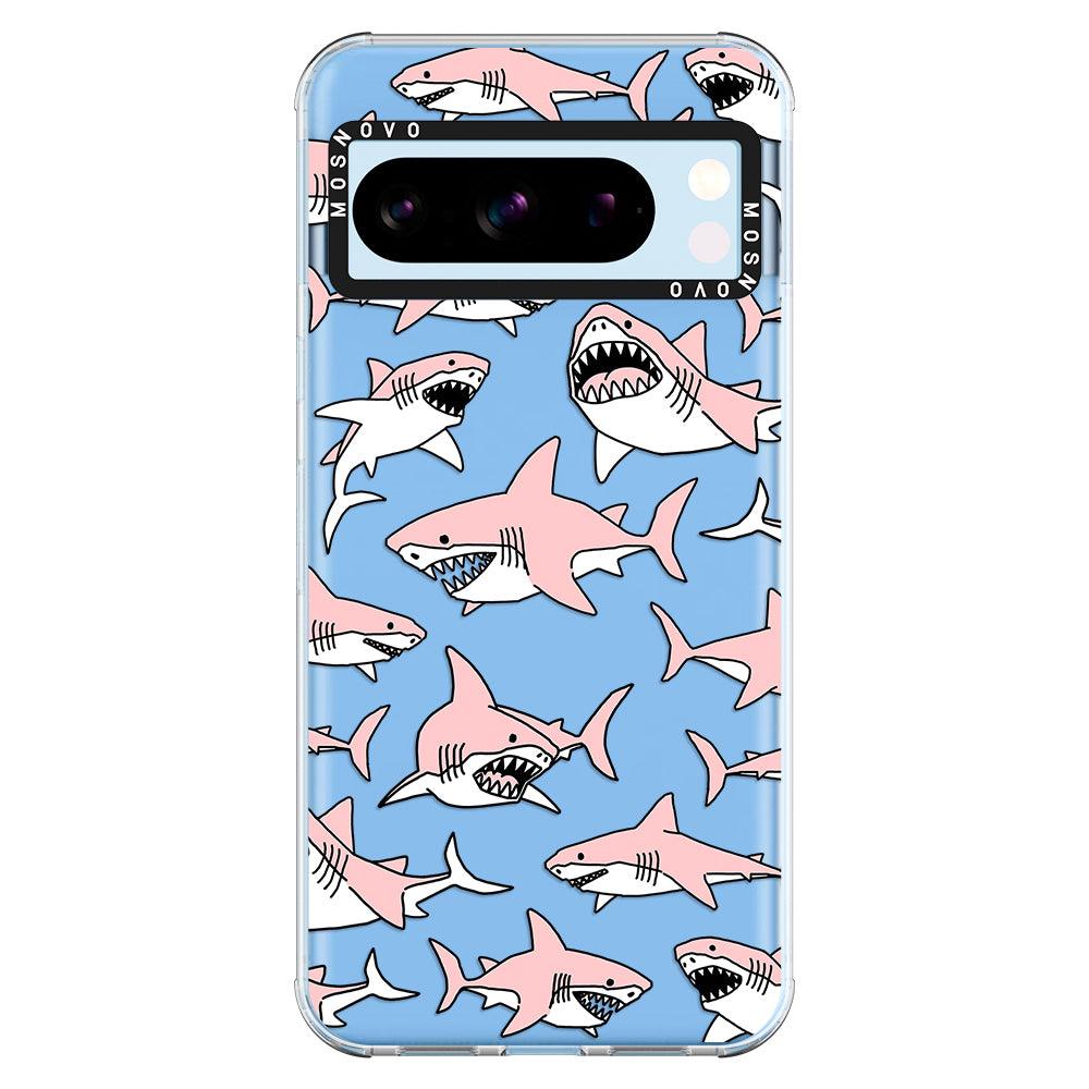 Pink Shark Phone Case - Google Pixel 8 Pro Case - MOSNOVO