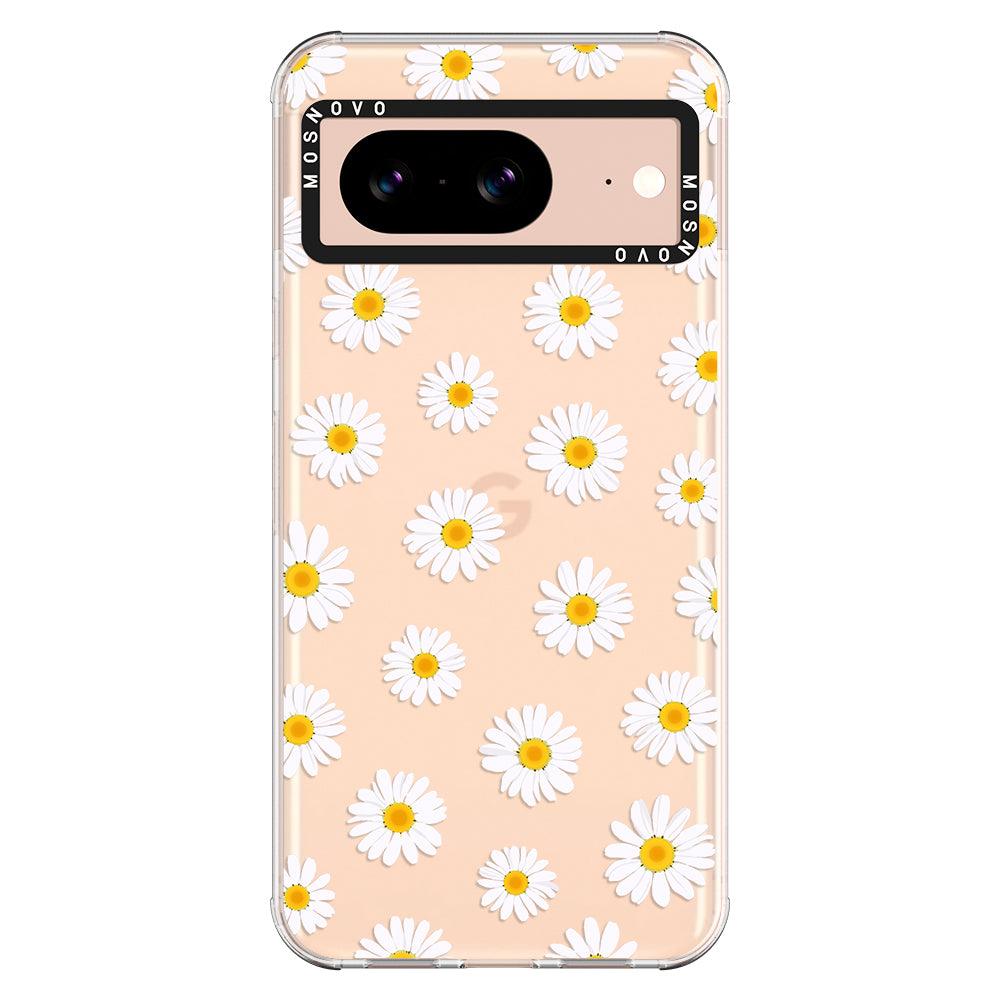 White Daisy Phone Case - Google Pixel 8 Case - MOSNOVO