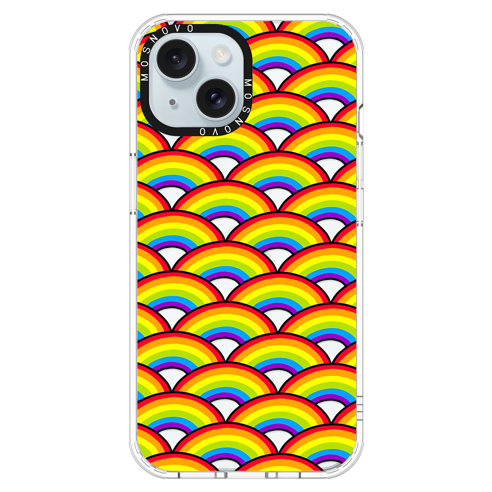 Rainbow Waves Phone Case - iPhone 15 Case - MOSNOVO