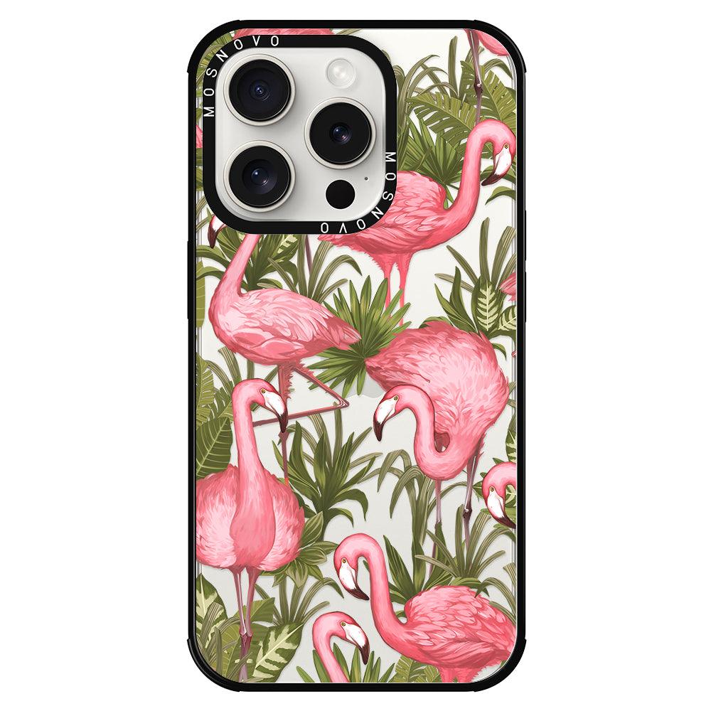 Jungle Flamingo Phone Case - iPhone 15 Pro Case - MOSNOVO