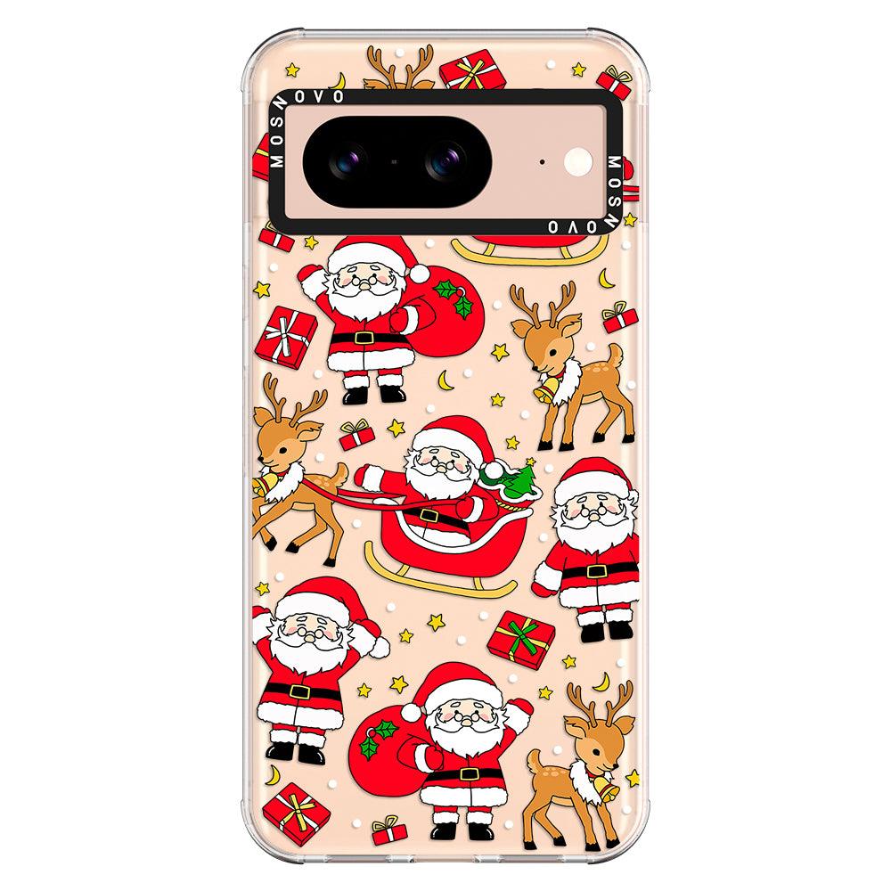 Cute Santa Claus Deer Phone Case - Google Pixel 8 Case