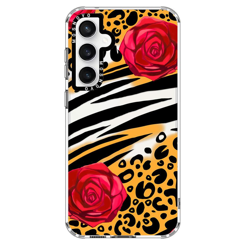 Wild Floral Leopard Phone Case - Samsung Galaxy S23 FE Case