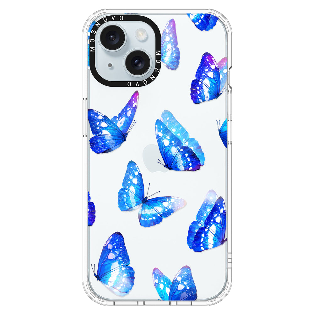 Stunning Blue Butterflies Phone Case - iPhone 15 Plus Case - MOSNOVO