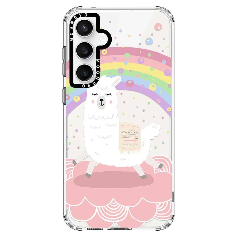 Pastel Rainbow Llama Phone Case - Samsung Galaxy S23 FE Case