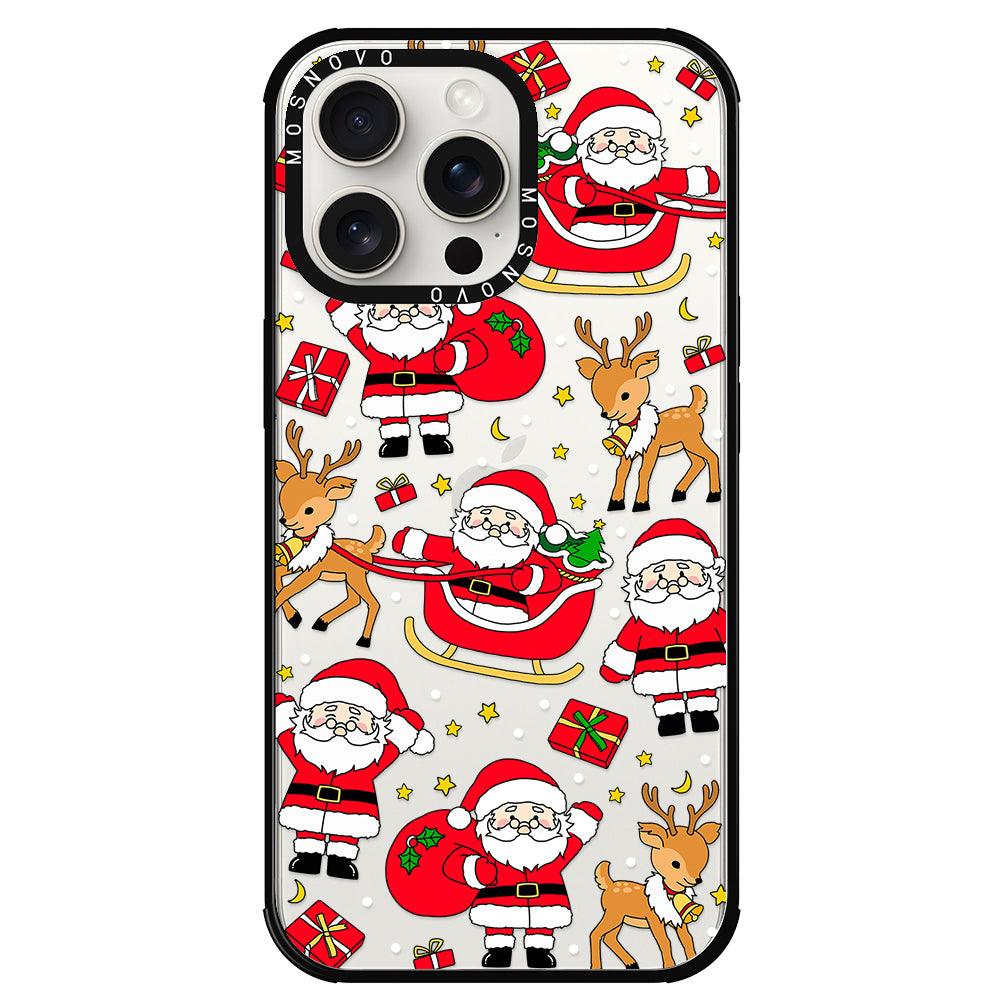 Cute Santa Claus Deer Phone Case - iPhone 15 Pro Max Case - MOSNOVO