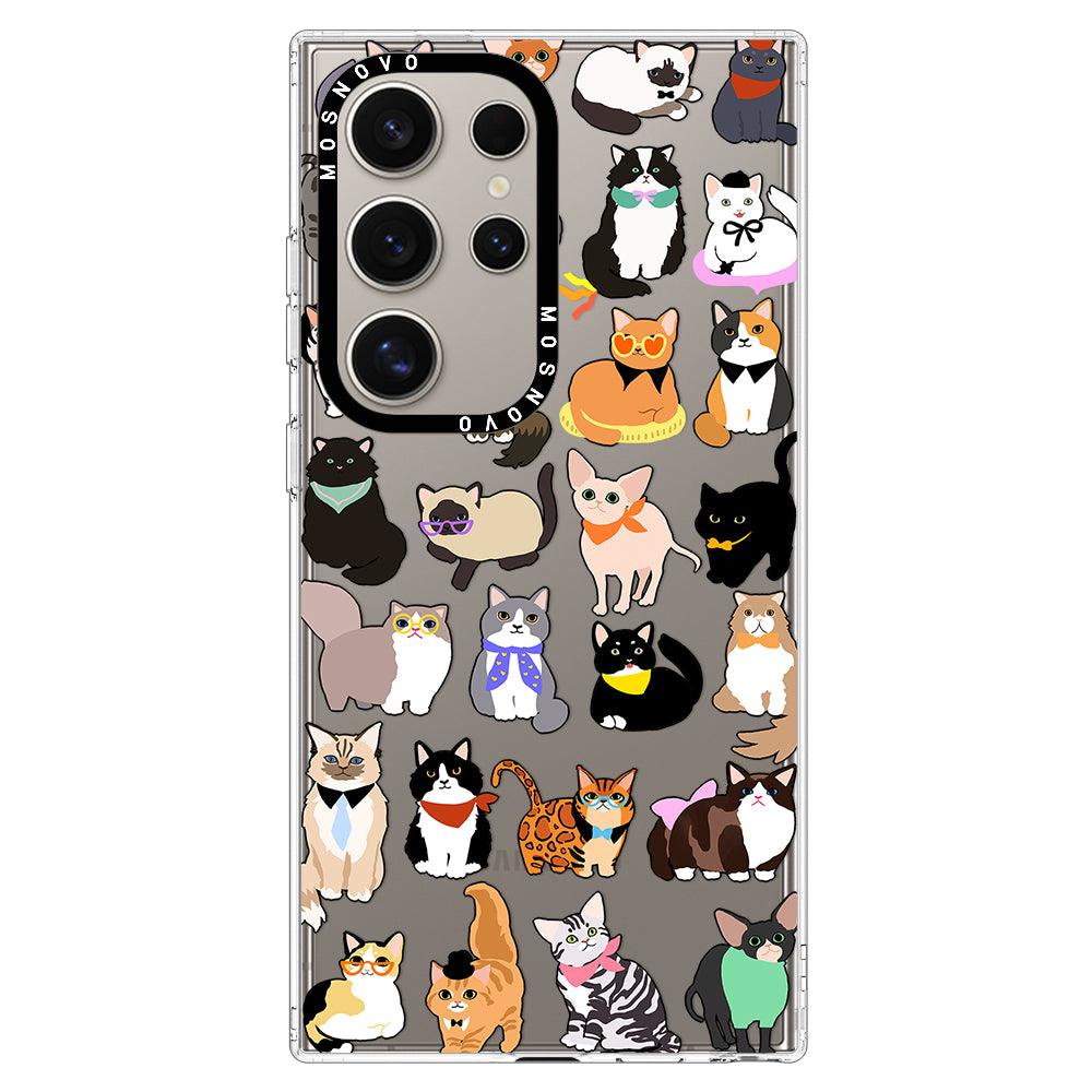 Cute Cats Phone Case - Samsung Galaxy S24 Ultra Case - MOSNOVO