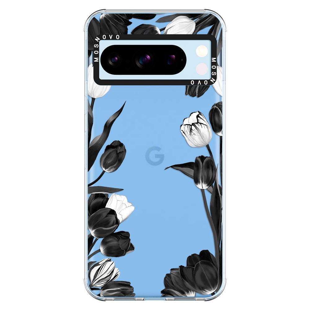 Black Tulips Phone Case - Google Pixel 8 Pro Case - MOSNOVO